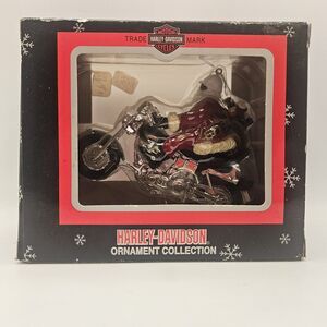 Harley Davidson Motorcycle Ornament Snowman North Pole Club Christmas NIB 2001